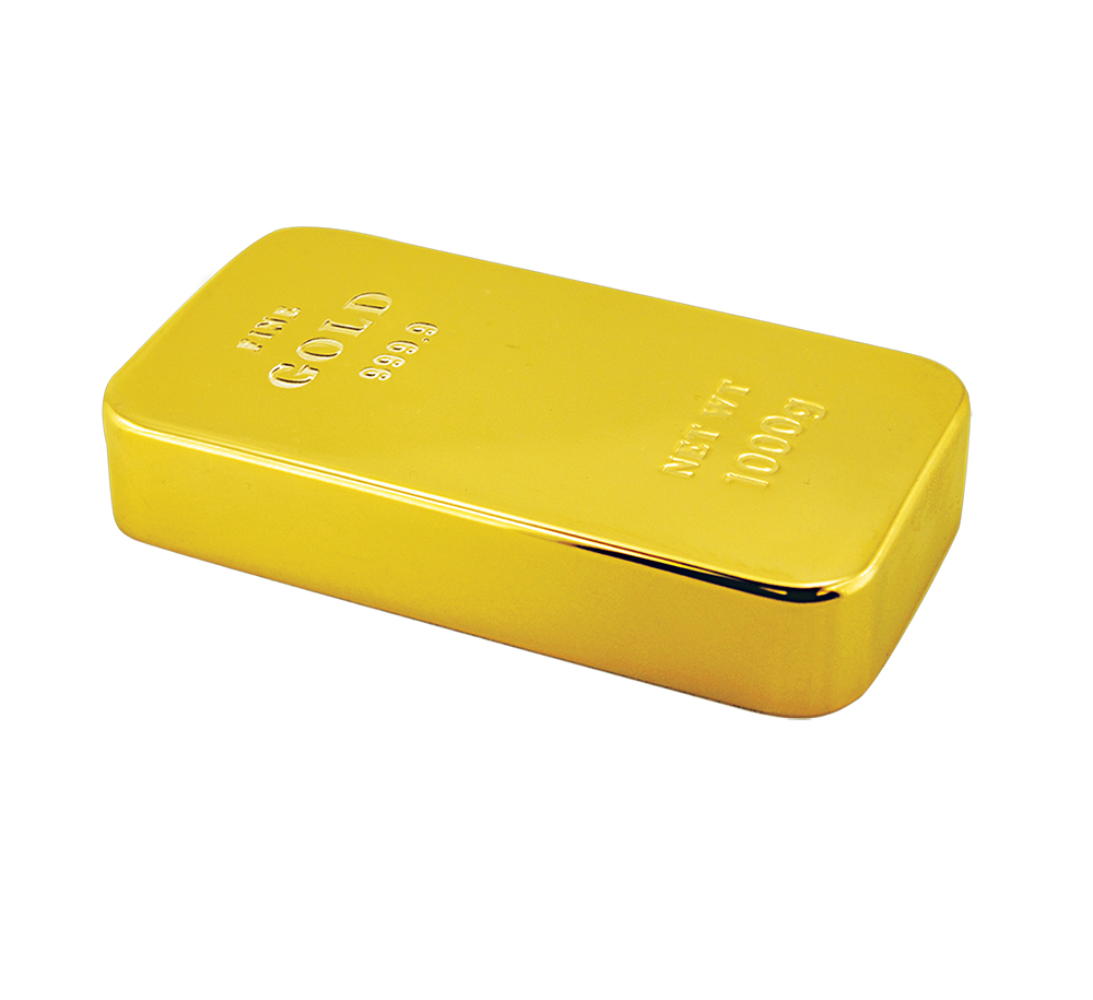 Gold Bar Paperweight Metal Paperweights/ Desk Accessories