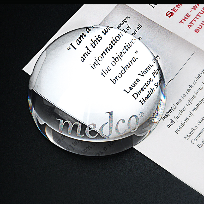 Crystal Dome Magnifier Paperweight Paperweights Desk Imprint Templates