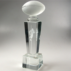3-D Football Crystal