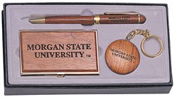 Rosewood Pen, Key Chain Card Holder Set