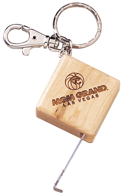Wooden Measuring Tape Keychain