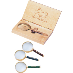 Wood Box with Magnifier Set Limited Quantity