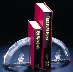 Faceted Crystal Bookends