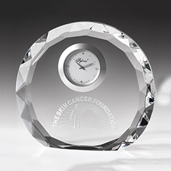 Optical Faceted Round Clock