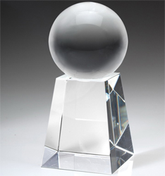 Optical Glazed Ball with Tall Base (Large)
