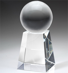 Optical Glazed Ball with Tall Base (Small)