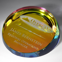 Optical Rainbow Corona Paperweight