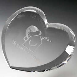 Optical Heart Paperweight