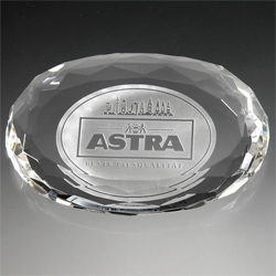 Optical Oval Paperweight