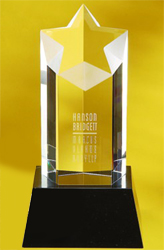 Optical Clear Star Award on Black Base (Small)