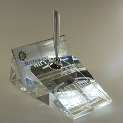 Crystal Card Holder Pen Set