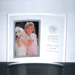 Curved Vertical Silver Photo Frame (5 in.H x 7 in. W