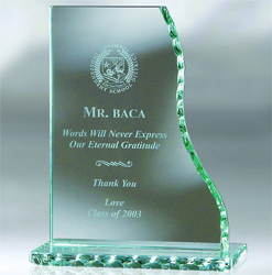 Jade Pearl Edge Vertical Wave Award (Small)