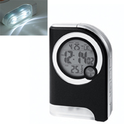Atomic Travel Alarm Clock w/ Torch Light