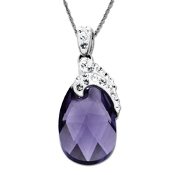 Sterling Silver Tanzanite Crystal Pendant