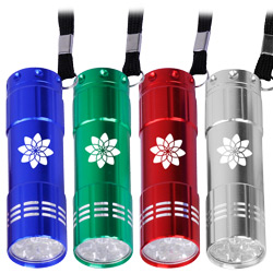 Aluminum Barrel 9 Bulb LED Flashlight