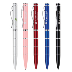 GV-260B Aluminum Ballpoint with shining chrome accent