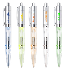 GVL-7 Illuminate Ballpoint; White, Green