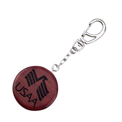 Rosewood Round Shape Key Tag