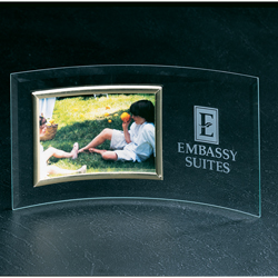 Curved Horizontal Photo Frame Gold Photo: 5' x 7'