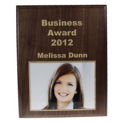 Mahogany Wood Plaque W/ Full Color Process Image Large