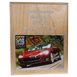 Oak Wood Plaque W/ Full Color Process Image Large