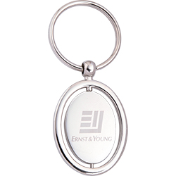 Spinning Oval Keychain