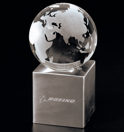 Crystal Globe with Base (Small)