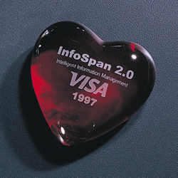 Red Heart Paperweight