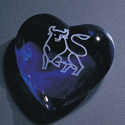 Blue Heart Paperweight