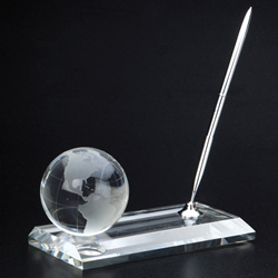 Crystal Globe with Pen Set (Globe)