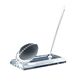 Crystal Ball Pen Stand Set (Football)