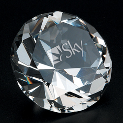 Crystal Diamond Paperweight
