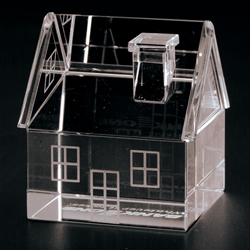 Crystal House Paper Weight