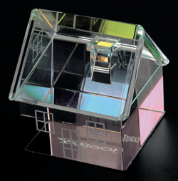 Rainbow Crystal House Paper Weight