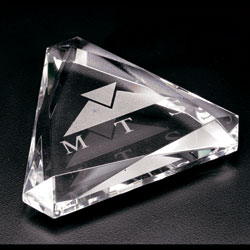 Triangle Gem Cut Paperweight