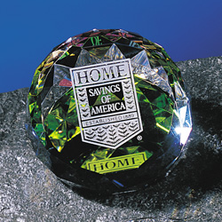 Round Crystal Paper Weight